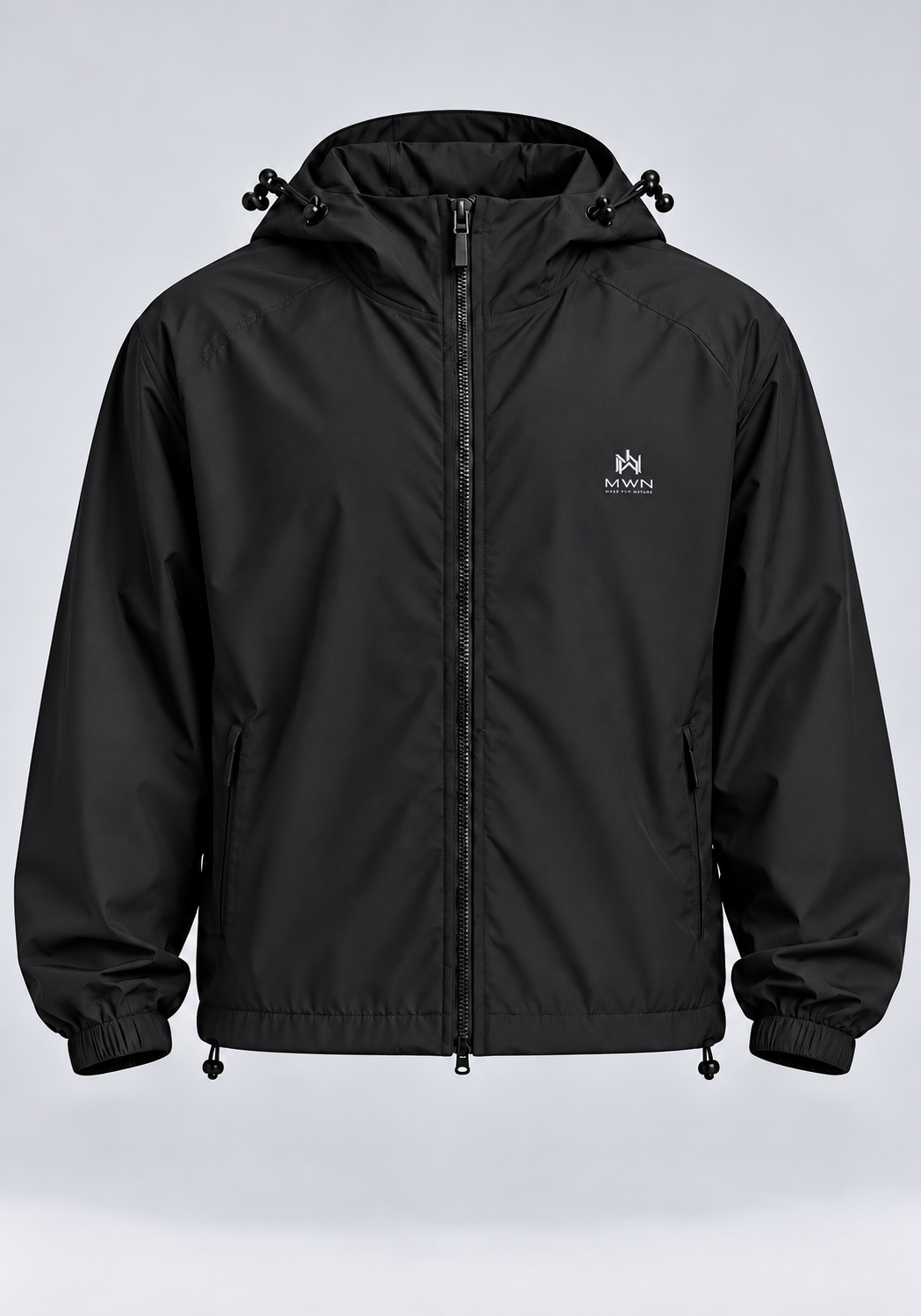 Détail de la veste MWN Fit Premium noire.